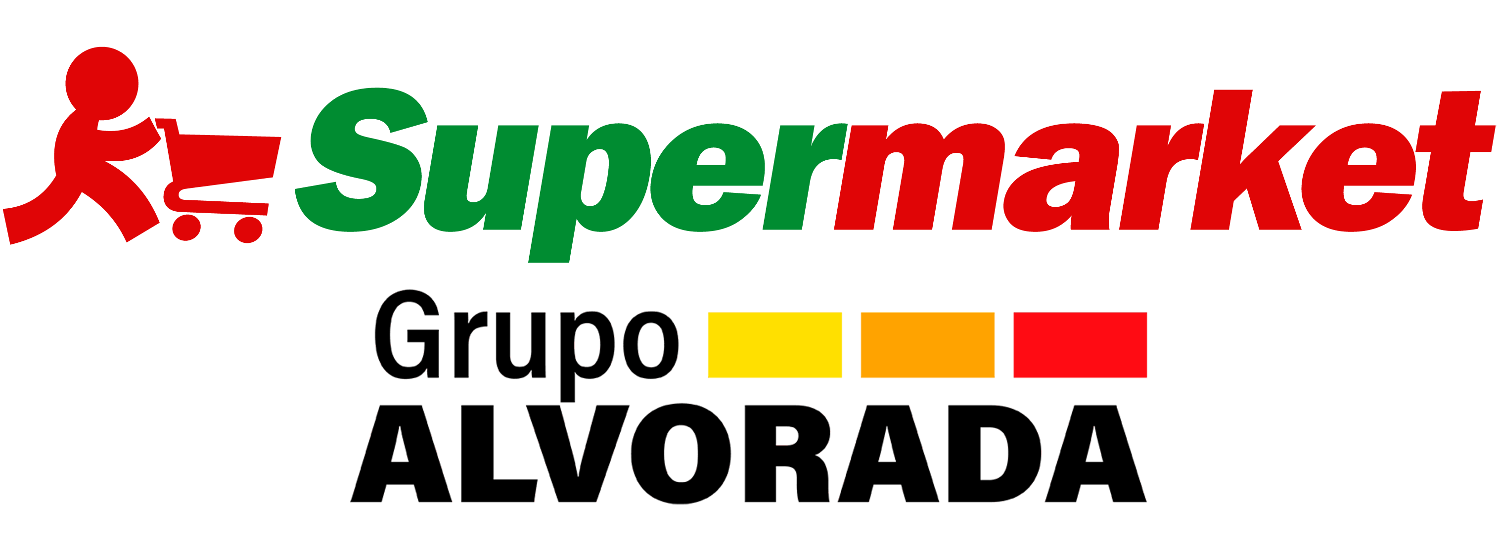 Logo Supermarket SM e Grupo Alvorada